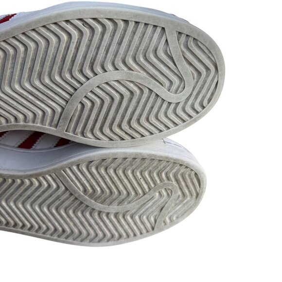 Adidas Superstar Bold Heart Embossed Women's Size 8.5 Casual Shoes.Red/White - Picture 10 of 11